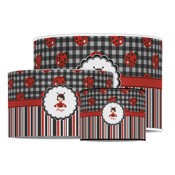 Ladybugs & Stripes Drum Lampshades - MAIN
