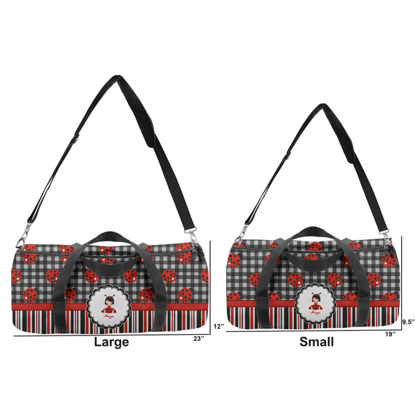 Ladybugs & Stripes Duffle Bag Small and Large