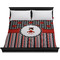 Ladybugs & Stripes Duvet Cover - King - On Bed - No Prop