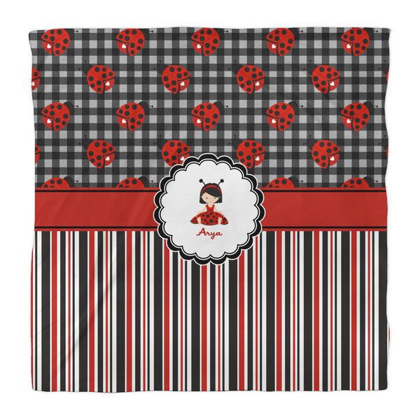 Ladybugs & Stripes Duvet Cover - Queen - Front