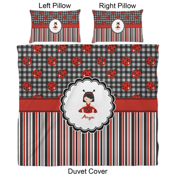 Ladybugs & Stripes Duvet Cover Set - King - Approval