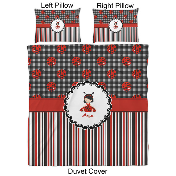 Ladybugs & Stripes Duvet Cover Set - Queen - Approval