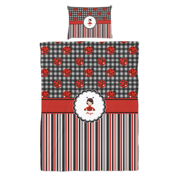 Ladybugs & Stripes Duvet Cover Set - Twin - Alt Approval