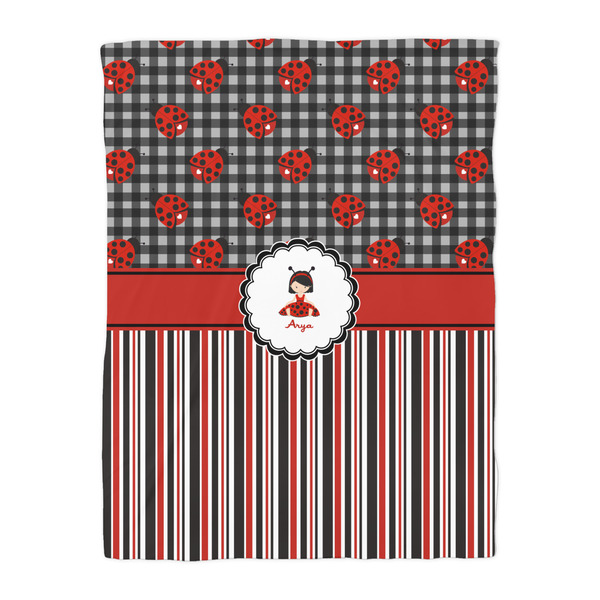 Ladybugs & Stripes Duvet Cover - Twin - Front