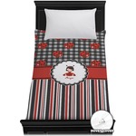 Ladybugs & Stripes Duvet Cover - Twin (Personalized)