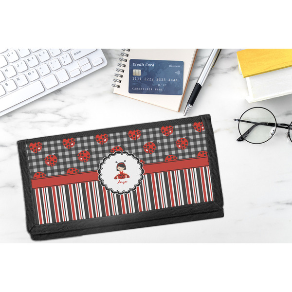 Ladybugs & Stripes DyeTrans Checkbook Cover - LIFESTYLE