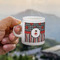 Ladybugs & Stripes Espresso Cup - 3oz LIFESTYLE (new hand)
