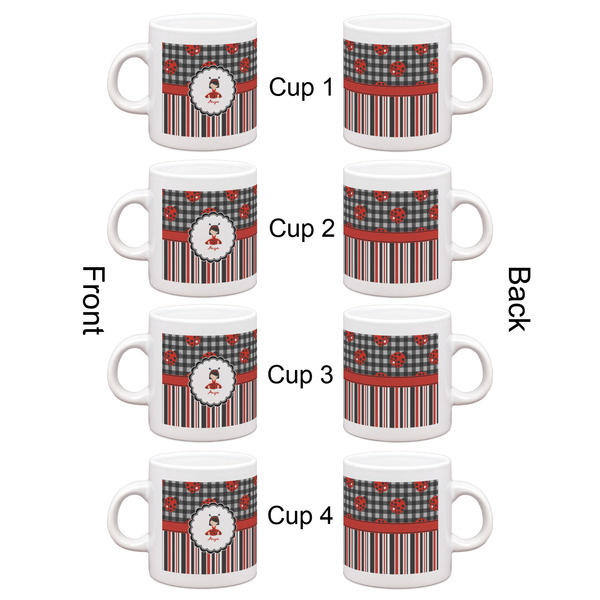Ladybugs & Stripes Espresso Cup Set of 4 - Apvl