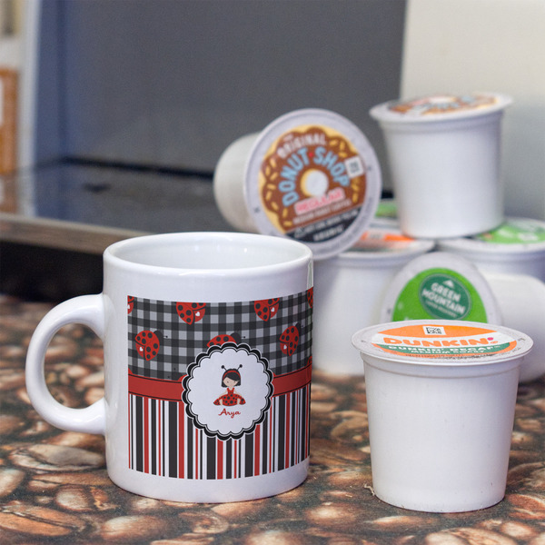 Ladybugs & Stripes Espresso Cup - Single Lifestyle