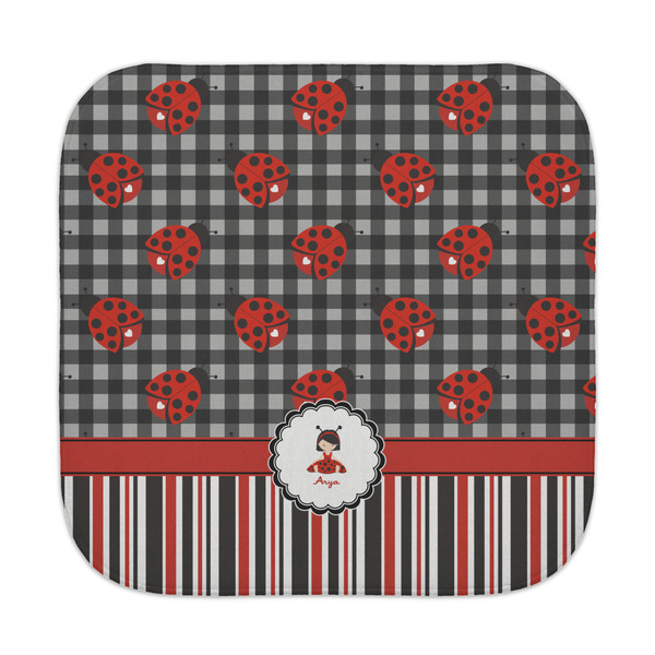 Custom Ladybugs & Stripes Face Towel (Personalized)