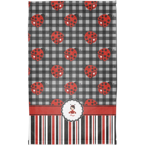 Ladybugs & Stripes Finger Tip Towel - Full View