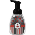 Ladybugs & Stripes Foam Soap Bottle - Black (Personalized)