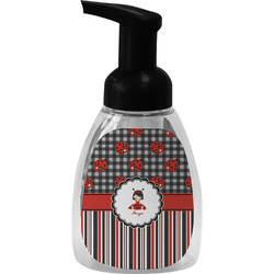 Ladybugs & Stripes Foam Soap Bottle - Black (Personalized)