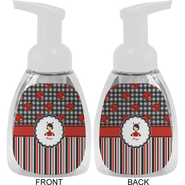 Ladybugs & Stripes Foam Soap Bottle Approval - White