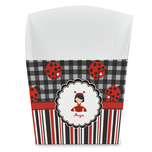 Custom Ladybugs & Stripes French Fry Favor Boxes (Personalized)