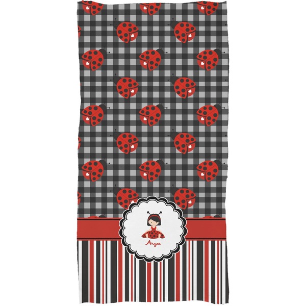 Ladybugs & Stripes Full Sized Bath Towel - Apvl