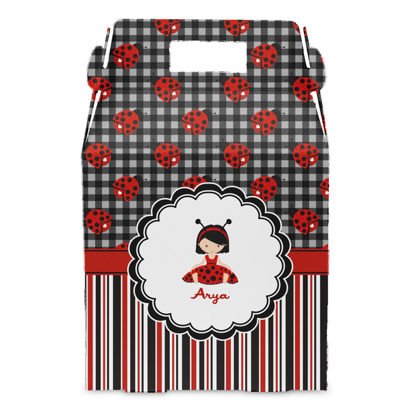 Ladybugs & Stripes Gable Favor Box - Front
