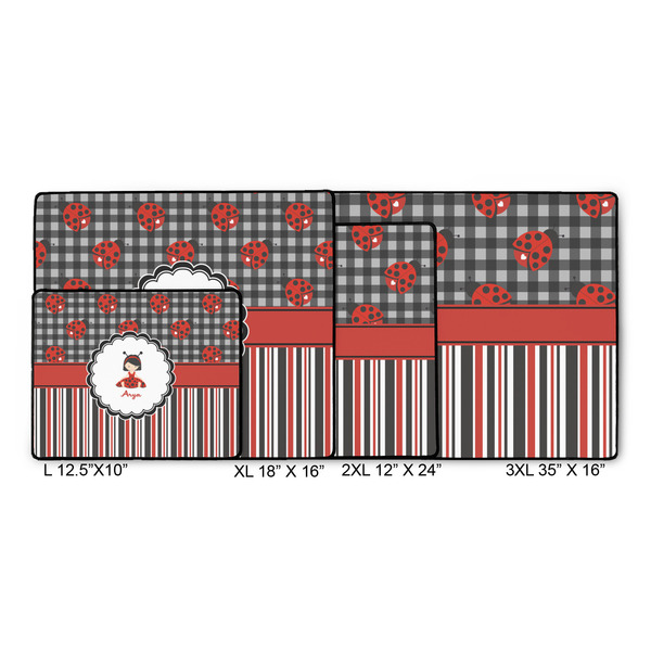 Ladybugs & Stripes Gaming Mats - SIZE CHART