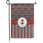 Ladybugs & Stripes Garden Flag (Personalized)