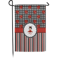 Ladybugs & Stripes Garden Flag (Personalized)