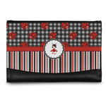 Ladybugs & Stripes Genuine Leather Women's Wallet - Small (Personalized)