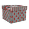 Ladybugs & Stripes Gift Boxes with Lid - Canvas Wrapped - Large - Front/Main