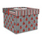 Ladybugs & Stripes Gift Box with Lid - Canvas Wrapped - Large (Personalized)