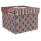 Ladybugs & Stripes Gift Box with Lid - Canvas Wrapped - X-Large (Personalized)