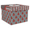 Ladybugs & Stripes Gift Boxes with Lid - Canvas Wrapped - XX-Large - Front/Main