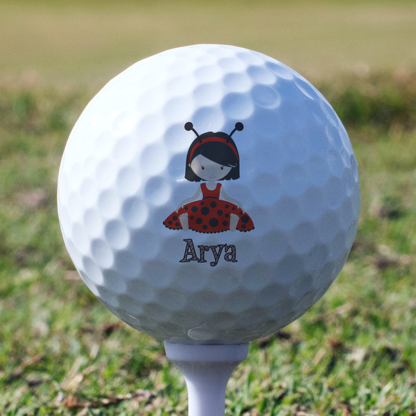 Ladybugs & Stripes Golf Ball - Branded - Tee