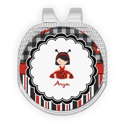 Ladybugs & Stripes Golf Ball Marker - Hat Clip - Silver