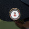 Ladybugs & Stripes Golf Ball Marker Hat Clip - Gold - On Hat