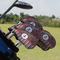 Ladybugs & Stripes Golf Club Cover - Set of 9 - On Clubs