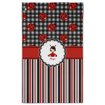 Ladybugs & Stripes Golf Towel - Poly-Cotton Blend - Large w/ Name or Text