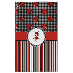 Ladybugs & Stripes Golf Towel - Poly-Cotton Blend w/ Name or Text