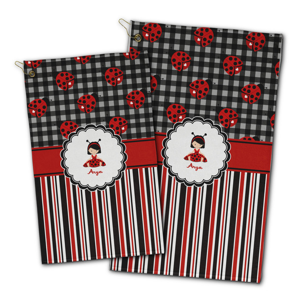 Ladybugs & Stripes Golf Towel - PARENT (small and large)