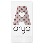 Ladybugs & Stripes Guest Napkins - Full Color - Embossed Edge (Personalized)