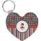Ladybugs & Stripes Heart Keychain (Personalized)