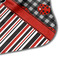Ladybugs & Stripes Hooded Baby Towel- Detail Corner