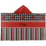 Ladybugs & Stripes Kids Hooded Towel (Personalized)