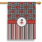 Ladybugs & Stripes 28" House Flag (Personalized)