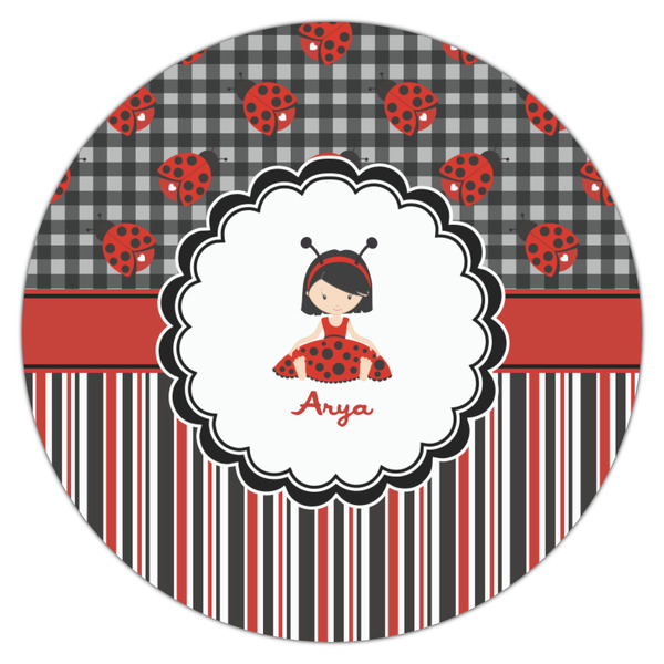 Ladybugs & Stripes Icing Circle - Medium - Single