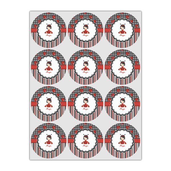 Ladybugs & Stripes Icing Circle - Small - Set of 12