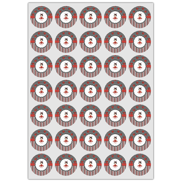 Ladybugs & Stripes Icing Circle - XSmall - Set of 35