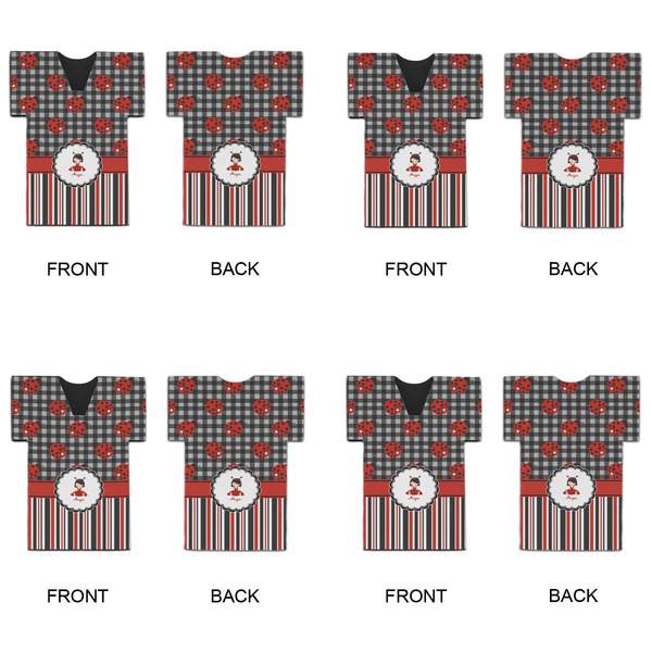 Ladybugs & Stripes Jersey Bottle Cooler - Set of 4 - APPROVAL