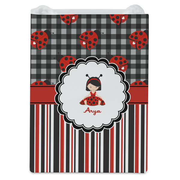 Ladybugs & Stripes Jewelry Gift Bag - Matte - Front