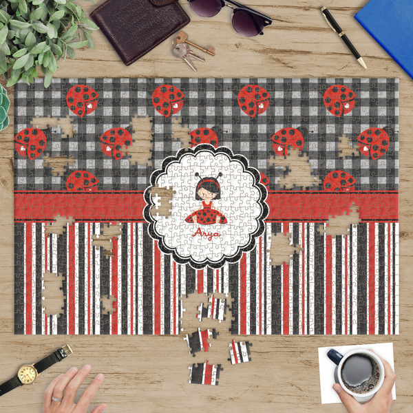 Ladybugs & Stripes Jigsaw Puzzle 1014 Piece - In Context