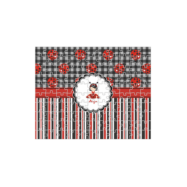 Custom Ladybugs & Stripes 110 pc Jigsaw Puzzle (Personalized)
