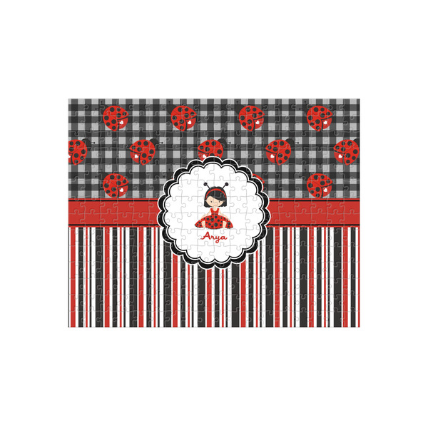 Custom Ladybugs & Stripes 252 pc Jigsaw Puzzle (Personalized)