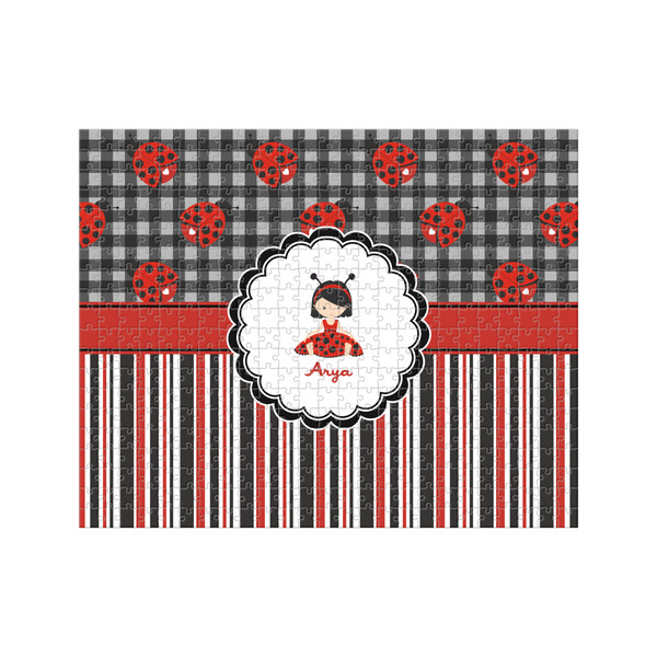 Custom Ladybugs & Stripes 500 pc Jigsaw Puzzle (Personalized)